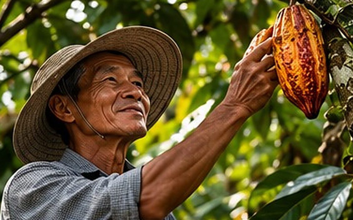 Quả cacao trên cây